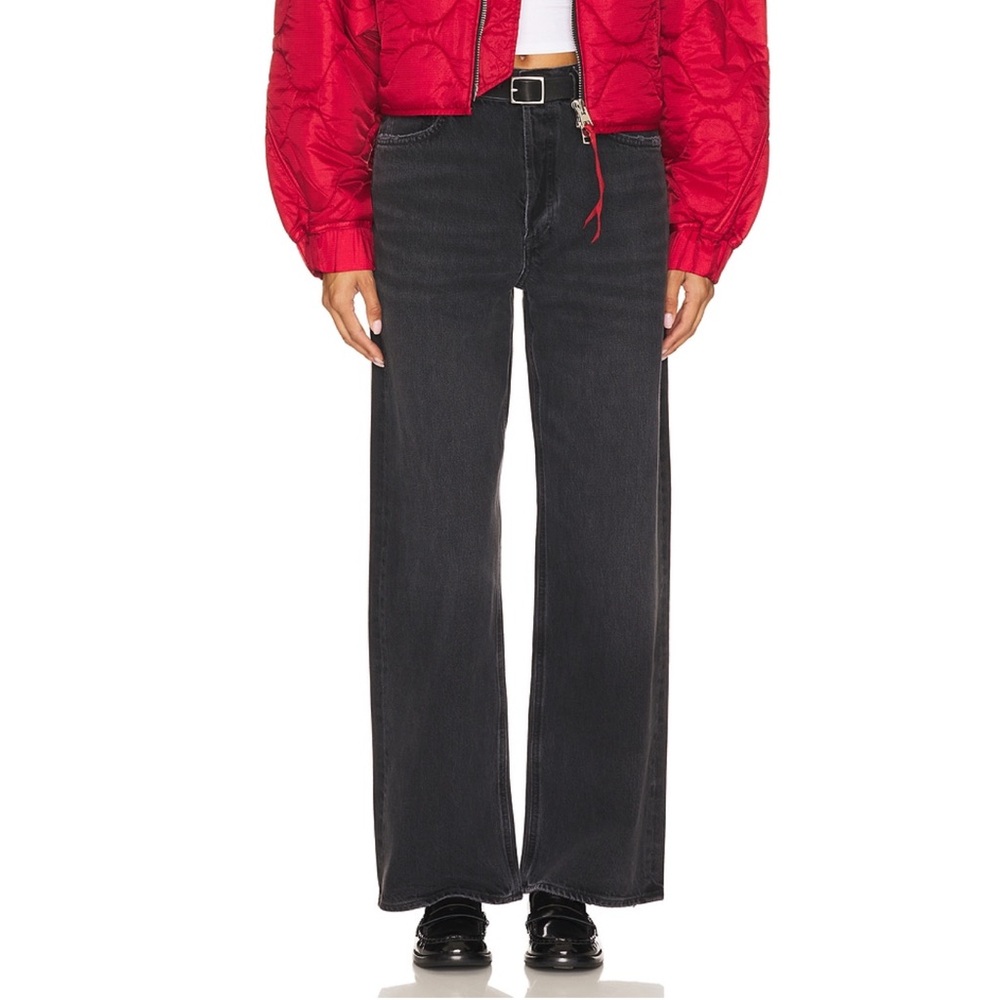 Agolde Charcoal Wide-Leg Jeans